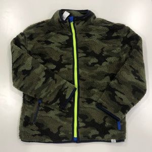 GAP Boys Camo Zipup Sweater
